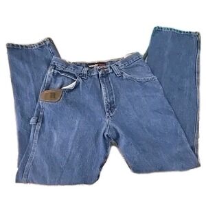 Wrangler Riggs Workwear Carpenter Jeans 34x36 Mens Dark Wash Denim